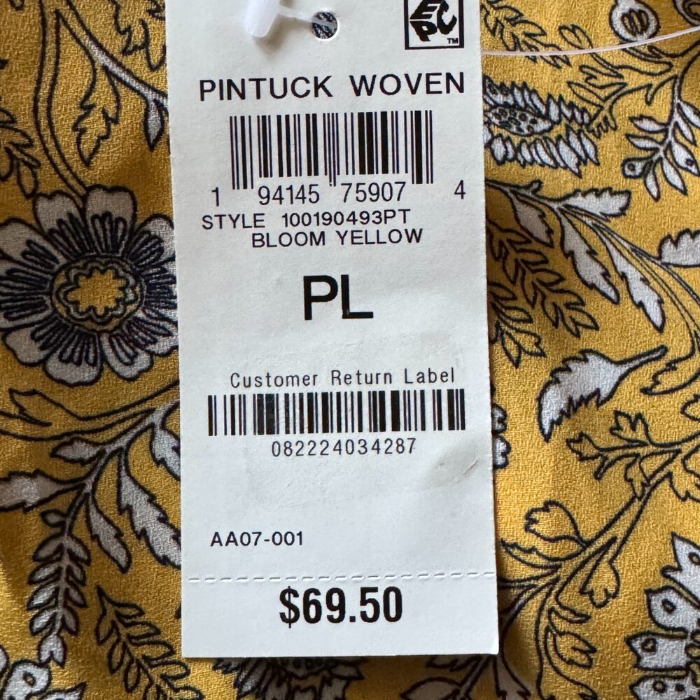NWT Style & Co. Pintuck 3/4 sleeve shirt - Picture 5 of 6